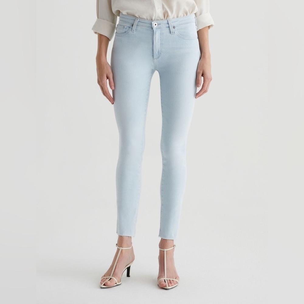 AG Adriano Goldschmied Women's Jeans Size 25 Blue Denim Prima Cigarette Crop EUC
